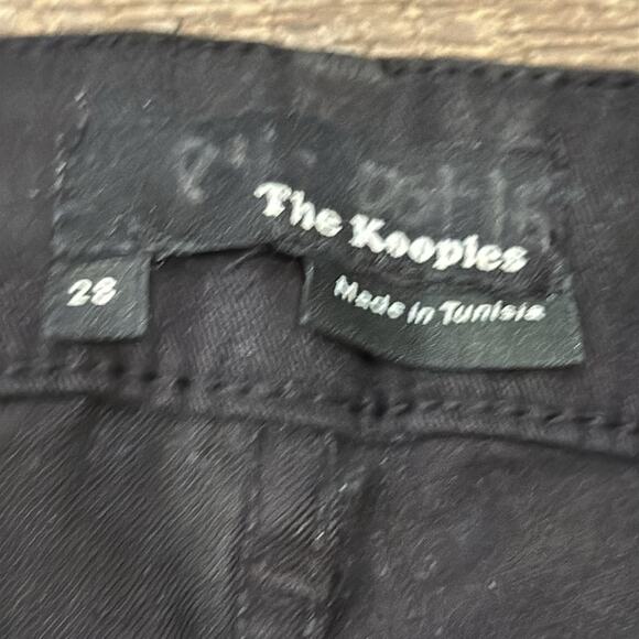The Kooples Leather Effect Short Fit Black Skinny Jeans Size 28 - Picture 7 of 9